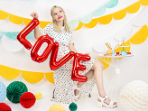 Foil Balloon Love, 140x35cm, red