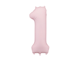 Foil Balloon Number ''1'', 86cm, light pink