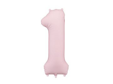 Foil Balloon Number ''1'', 86cm, light pink