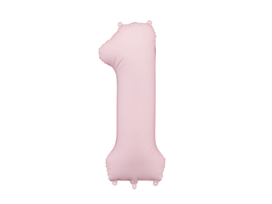Foil Balloon Number ''1'', 86cm, light pink