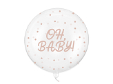 Bubble balloon Oh baby, 60 cm, transparent
