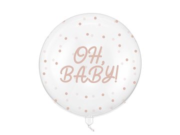 Bubble balloon Oh baby, 60 cm, transparent