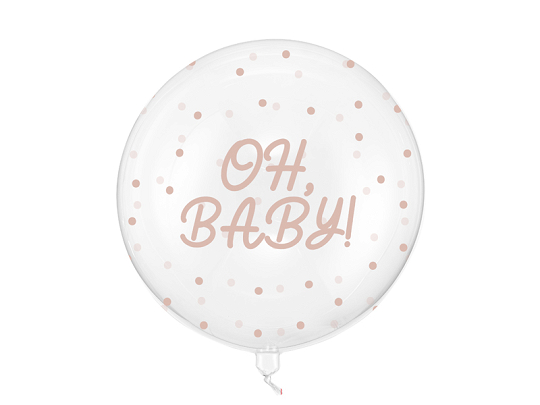 Bubble balloon Oh baby, 60 cm, transparent