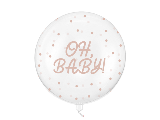 Bubble balloon Oh baby, 60 cm, transparent