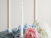 Glass candle holder with 2-in-1 edge, 6.5x5.5cm (1 pkt / 4 pc.)