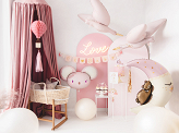Banner Oh baby with tassels, 2.5 m, light pink