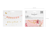 Banner Oh baby with tassels, 2.5 m, light pink