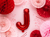 Foil Balloon Letter ''J'', 35cm, red