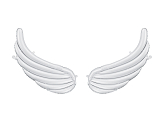 Foil balloons for garlands 'Wings', 104 x 60 cm, white (1 pkt / 2 pc.)