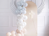 Foil balloons for garlands 'Wings', 104 x 60 cm, white (1 pkt / 2 pc.)