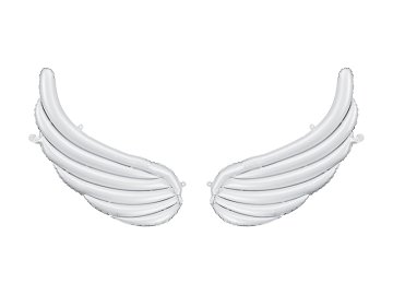 Foil balloons for garlands 'Wings', 104 x 60 cm, white (1 pkt / 2 pc.)