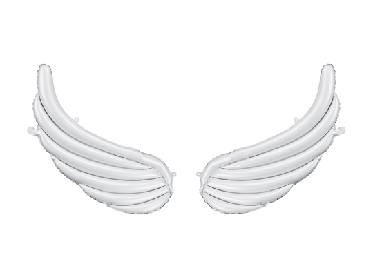 Foil balloons for garlands 'Wings', 104 x 60 cm, white (1 pkt / 2 pc.)