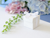 Boxes with a ribbon, white (1 pkt / 10 pc.)