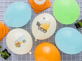 Balloons 30 cm, Construction vehicles, mix (1 pkt / 50 pc.)