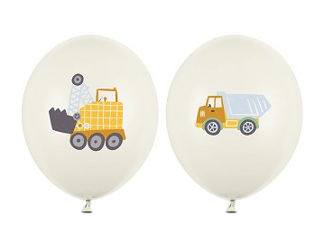 Balloons 30 cm, Construction vehicles, mix (1 pkt / 50 pc.)
