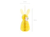 Paper decoration honeycomb Bunny, yellow, 30 cm