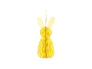 Paper decoration honeycomb Bunny, yellow, 30 cm