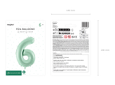 Foil Balloon Number ''6'', 72cm, green
