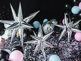 Foil balloon Star 3D, 70cm, silver