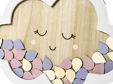 Wooden guest book - Cloud, 30.5x43cm