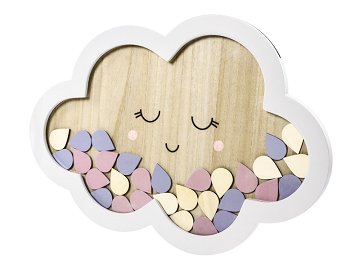 Wooden guest book - Cloud, 30.5x43cm