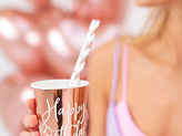 Cups Happy Birthday!, rose gold, 260ml (1 pkt / 6 pc.)