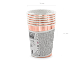 Cups Happy Birthday!, rose gold, 260ml (1 pkt / 6 pc.)