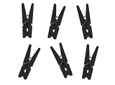 Wooden Pegs, black (1 pkt / 10 pc.)