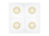 Napkins First Communion - IHS, 33x33cm, gold (1 pkt / 20 pc.)