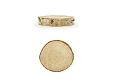 Wooden place cards, diameter 4.5-6.5cm (1 pkt / 6 pc.)
