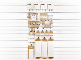 Wooden place cards, diameter 4.5-6.5cm (1 pkt / 6 pc.)