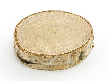 Wooden place cards, diameter 4.5-6.5cm (1 pkt / 6 pc.)