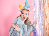 Party hats Happy Birthday, mix, 16cm (1 pkt / 6 pc.)