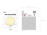 Foil balloon Candy, 35cm, light yellow
