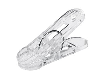 Balloon clips, 4 x 8.5 cm, transparent (1 pkt / 10 pc.)