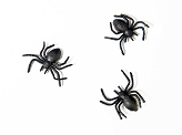 Plastic spiders, black (1 pkt / 10 pc.)