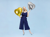 Foil Balloon Heart, 61cm, silver