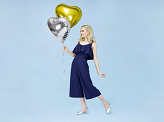 Foil Balloon Heart, 61cm, silver