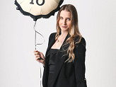 Foil Balloon Pill Happy ''18'', 47x53 cm, mix