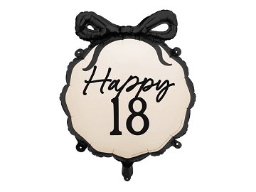 Foil Balloon Pill Happy ''18'', 47x53 cm, mix