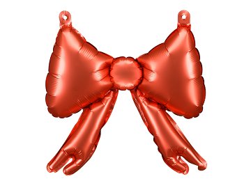Foil balloons for garlands Bows, 25.5 x 25 cm, red (1 pkt / 5 pc.)