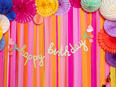 Banner Happy Birthday, mix, 100x18 cm