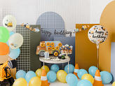 Banner Happy brithday Construction vehicles, 2 m, mix