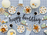 Banner Happy brithday Construction vehicles, 2 m, mix