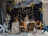 3D foil balloon Star, 105cm, misty blue