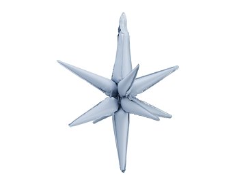 3D foil balloon Star, 105cm, misty blue