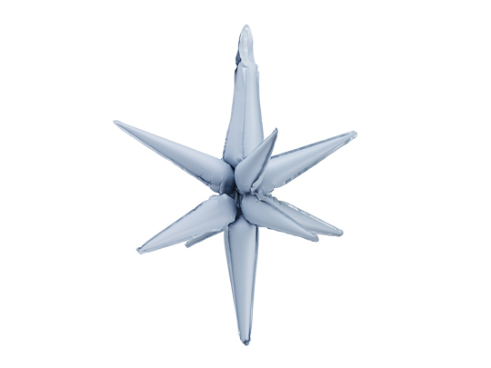 3D foil balloon Star, 105cm, misty blue