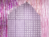 Foil balloon curtain double-sided, purple, 55 x 110 cm