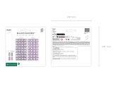 Foil balloon curtain double-sided, purple, 55 x 110 cm