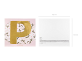 Mirror letter ''P'', gold, 45x60 cm